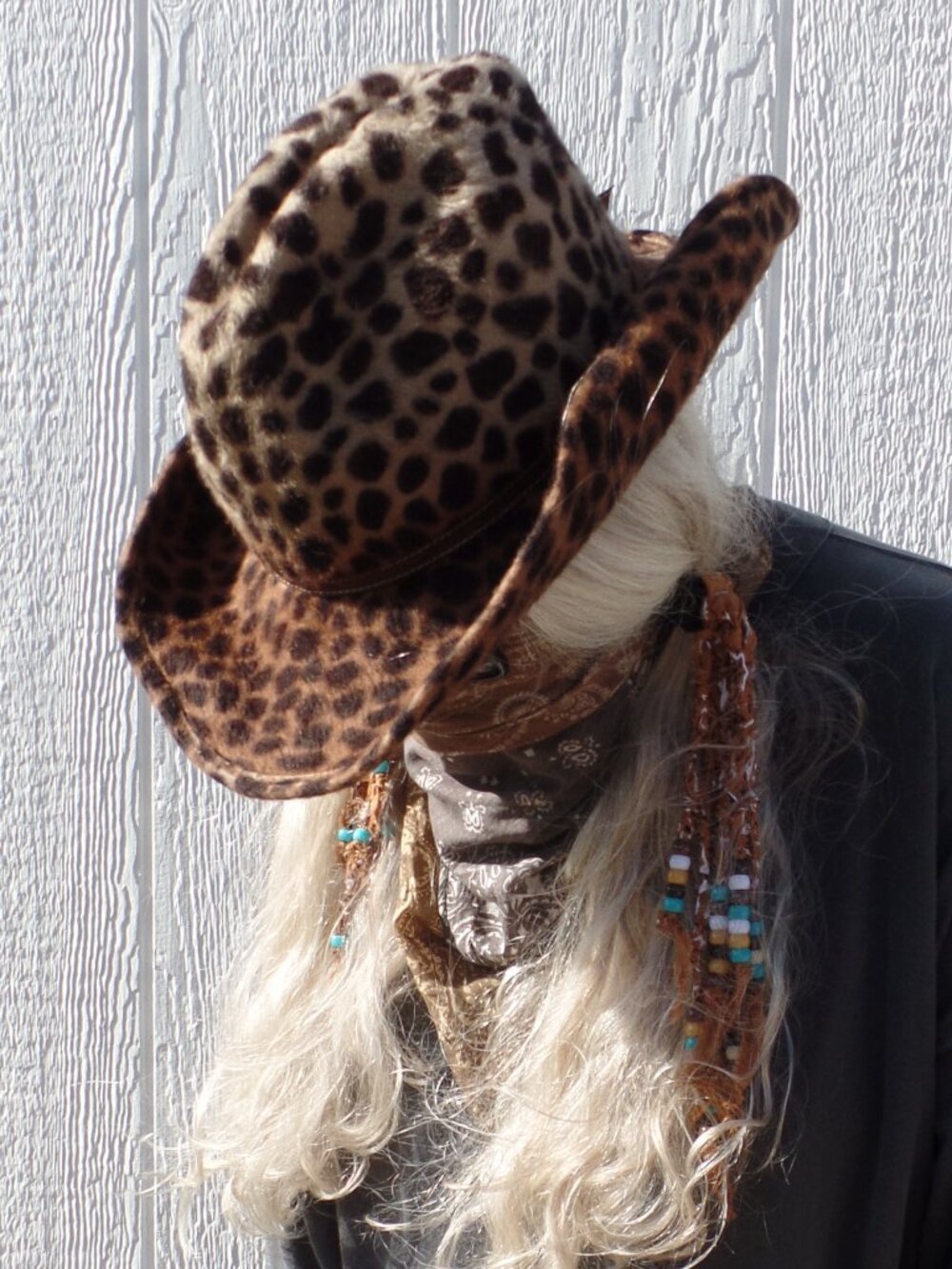 Vintage Eric Javits New York Hat Western Leopard Packable MEDIUM - Picture 5 of 9